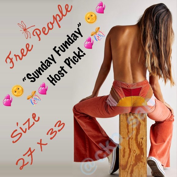 Free People Denim - Free People Ray Of Sunshine Corduroy Flare Jeans Sz 27